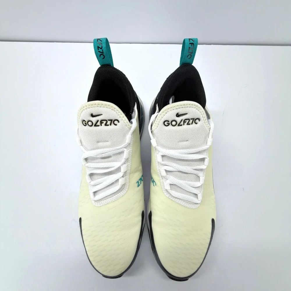 Nike Air Max 270 Golf Shoes Men 8 White Dusty Cactus CK6483-100 Lace Up Sporty - Picture 7 of 12